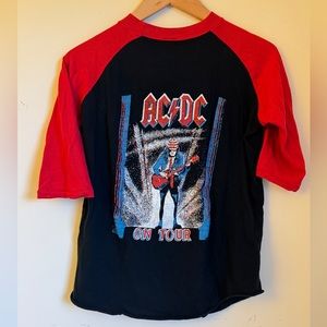 Vintage ACDC tour base ball T Tour Shirt